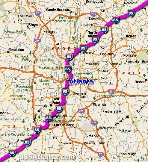 metro atlanta traffic map